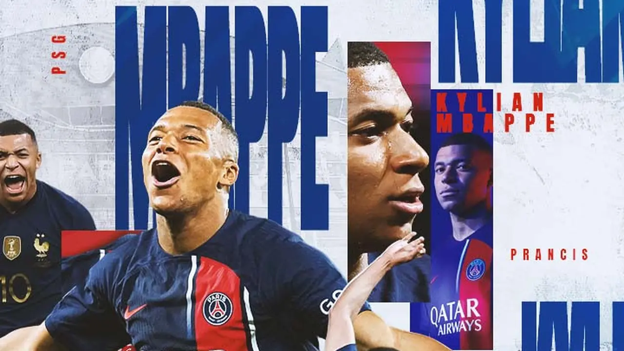 PSG - Ilustrasi Kylian Mbappe