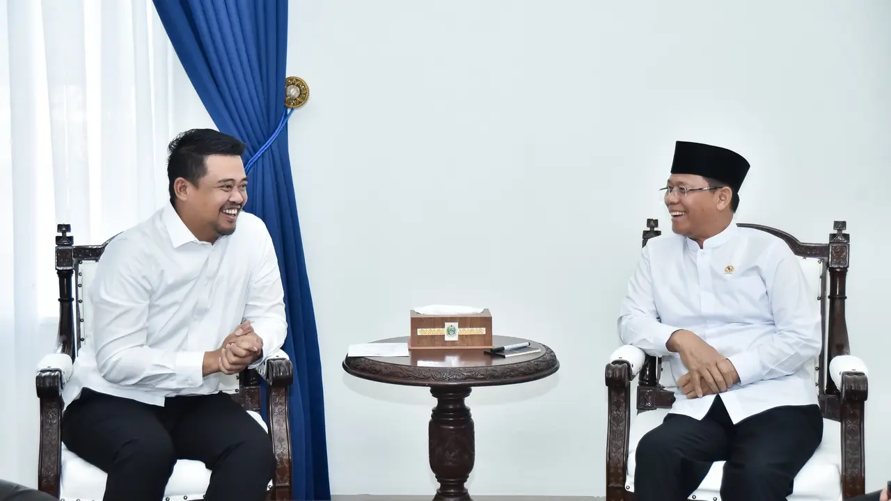 Plt Ketua Umum Partai Persatuan Pembangunan (PPP) Muhamad Mardiono bertemu Gubernur Sumatera Utara Bobby Nasution (Istimewa)