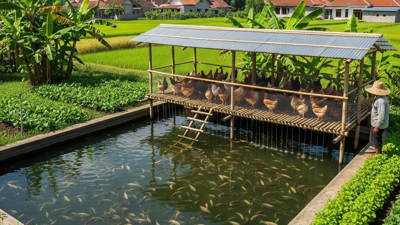 Ikan Diternak Bersama Ayam