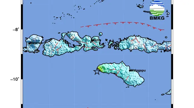 Gempa Magnitudo 6,1 Guncang Sumba Barat Daya NTT