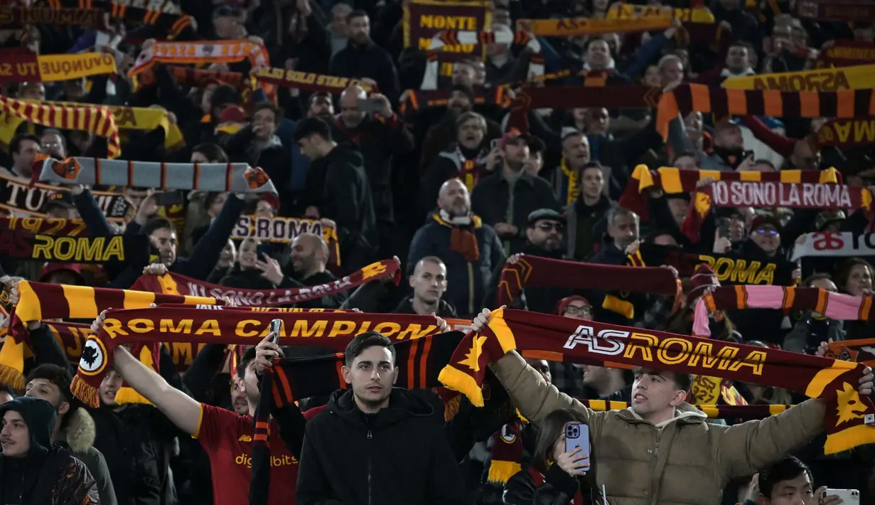 Kemenangan ini memantapkan AS Roma di posisi keenam klasemen sementara dengan 44 poin dari 26 pertandingan. (Tiziana FABI/AFP)