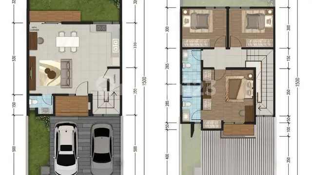 Desain Rumah Minimalis 3 Kamar Ukuran 7,5x13