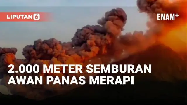 Gunung Merapi kembali perlihatkan aktivitas vulkanik. Selasa (14/3) pagi, pantaun kamera CCTV menunjukkan adanya semburan awan panas guguran yang meluncur hingga jarak 2 ribu meter.