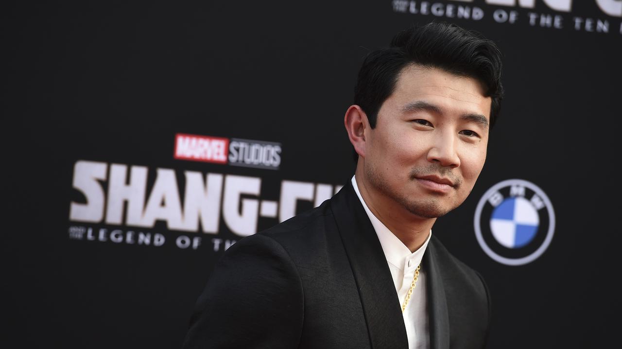 Simu Liu dalam premier Shang-Chi and the Legend of the Ten Rings di Los Angeles. (Jordan Strauss/Invision/AP)