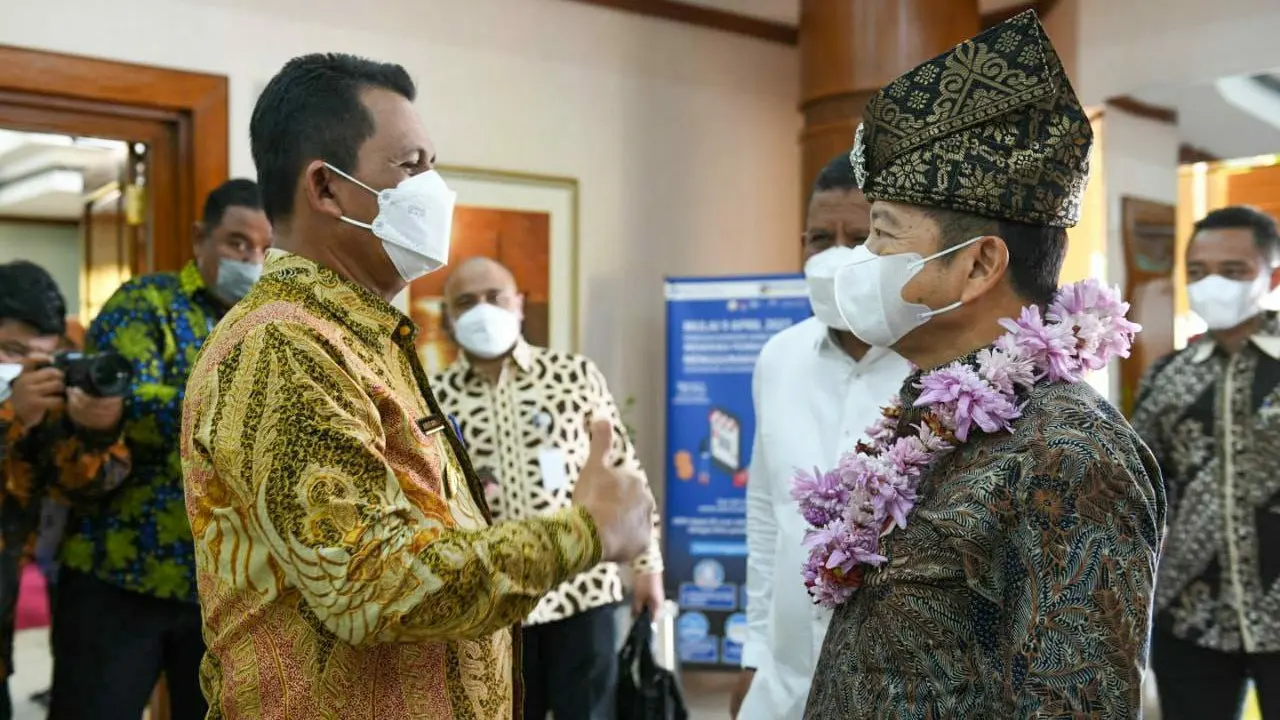 Menteri PPN/ Kepala Bappenas RI Suharso Monoarfa  Best Western Premier Hotel  Panbil Batam, Rabu (23/3/2022).