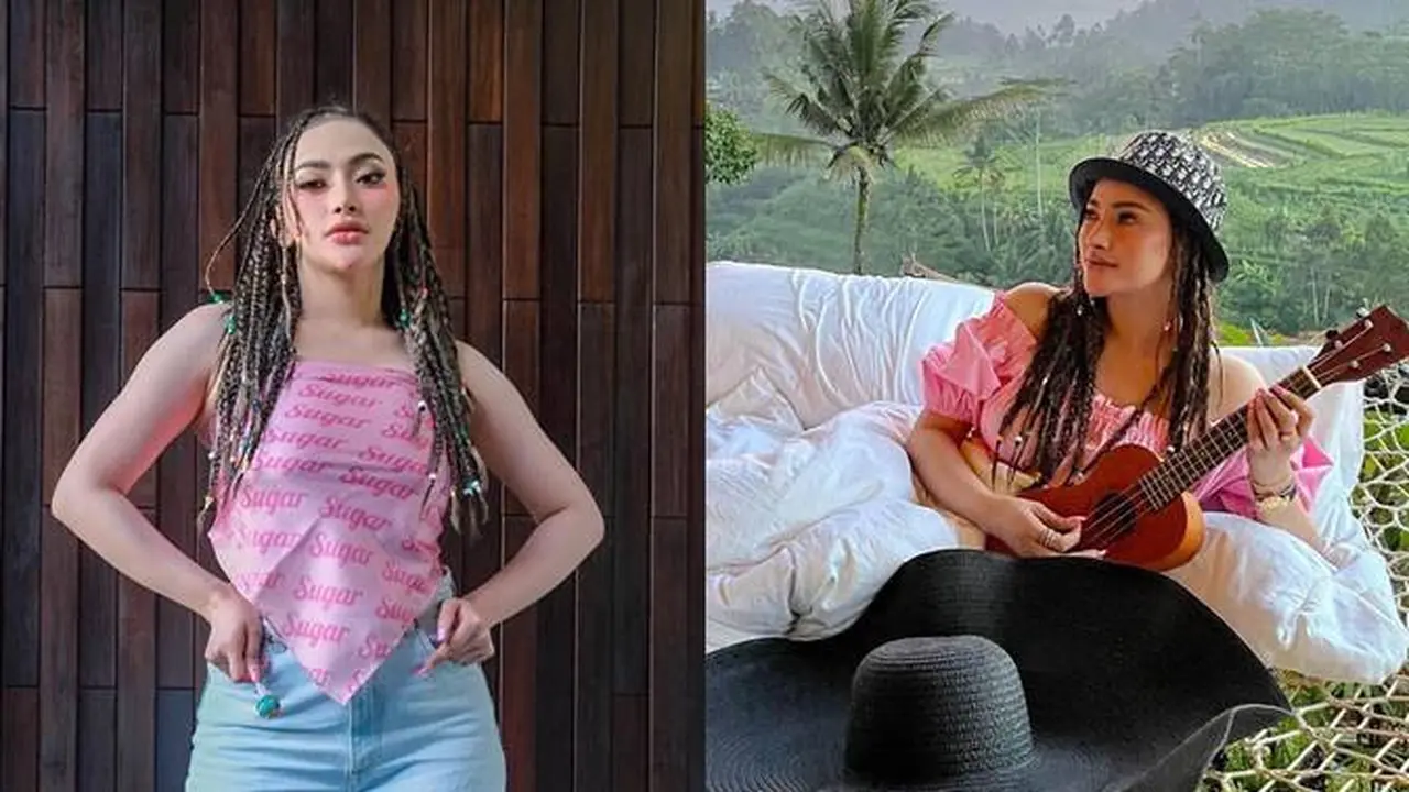 7 Potret Terbaru Amel Alvi, Liburan Ke Bali dengan Gaya Rambut Cornrow