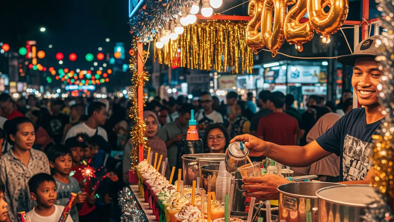 Ide Jualan Minuman saat Malam Tahun Baru (Gemini AI)