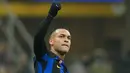 Inter Milan mengganas usai Federico Dimarco mengubah skor jadi 2-0 di menit ke-42 usai manfaatkan umpan Hakan Calhanoglu. (AP Photo/Antonio Calanni)