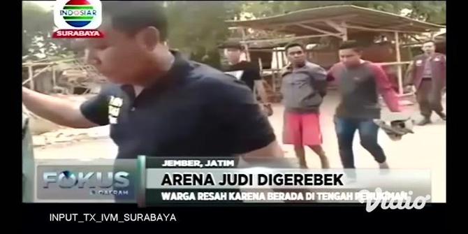 VIDEO: Polisi Gerebek Arena Judi Kartu Domino di Jember