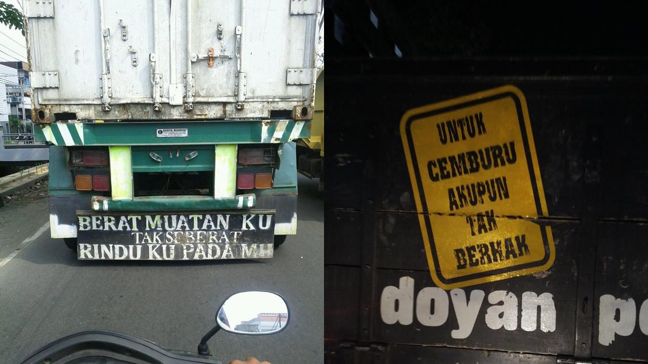 Tulisan Galau di Bak Truk