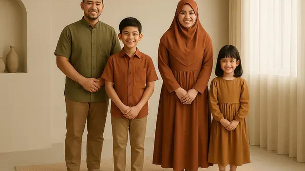 6 Inspirasi Model Outfit Sholat Ied Keluarga 2025 yang Serasi dan Adem, Tampil Kompak di Momen Spesial