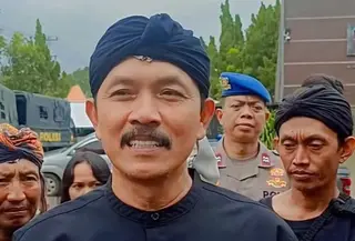 Aktivis Kendeng Gunretno. (Liputan6.com/Arief Pramono)