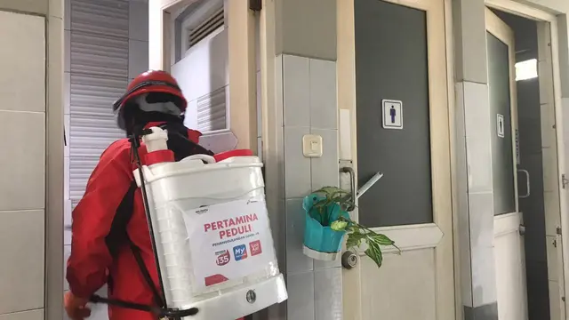PT Pertamina (Persero) melakukan penyemprotan disinfektan ke lebih dari 100 SPBU di wilayah DKI Jakarta. Dok Pertamina