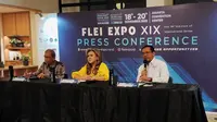 Konferensi pers pelaksanaan Franchise & License Expo Indonesia (FLEI XIX) 2022 yang akan berlangsung di Assembly Hall, Jakarta Convention Center pada 18–20 November 2022.