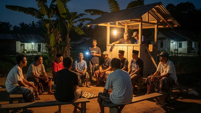 Pos Ronda, Contoh Nilai Persatuan. Foto: AI Generated
