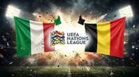 Ilustrasi Italia Vs Belgia, UEFA Nations League. (Bola.com/AI)