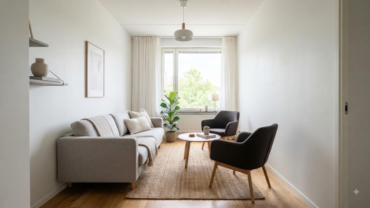 Cara Menata Sofa agar Ruang Tamu Kecil. (AI Generated)