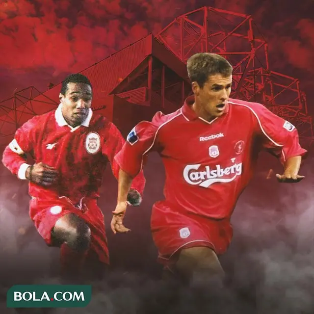 Ilustrasi - Paul Ince dan Michael Owen, Liverpool dan Manchester United