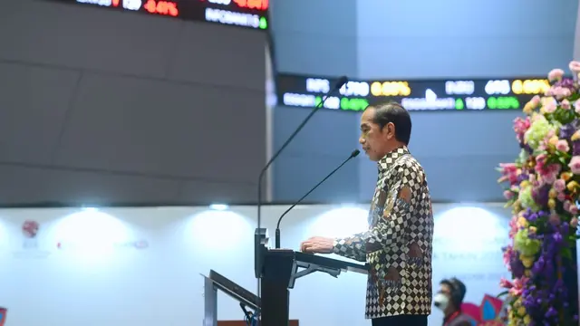 Jokowi Hadiri Pembukaan Perdagangan Bursa Efek Indonesia 2022