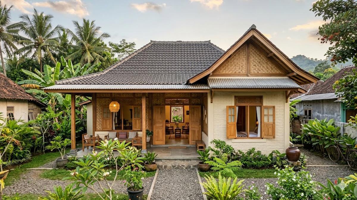 10 Desain Rumah Kampung Gaya Farmhouse Modern yang Adem, Nyaman di Iklim Tropis