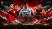 Kadek Arel, Teja Paku Alam, Komang Teguh Trisnanda. (Bola.com/ChatGPT)