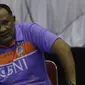 Pelatih putri Jakarta BNI 46 Risco Herlambang bersyukur dapat merebut tempat ketiga Proliga 2019. (Liputan6.com/Bogi Triadi)