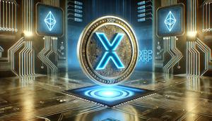 Ilustrasi kripto XRP. (Foto by AI)