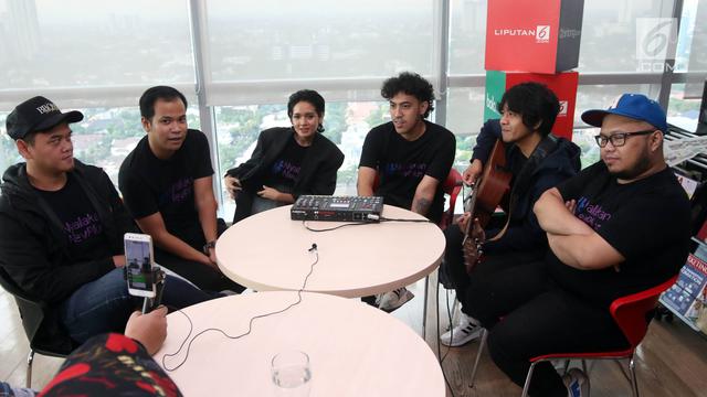 Grup band elektronik musik, NEV Plus saat media visit di Liputan 6