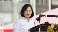 Tsai Ing-wen, presiden wanita pertama Taiwan yang disumpah pada Mei 2016 (AP Photo/Chiang Ying-ying)