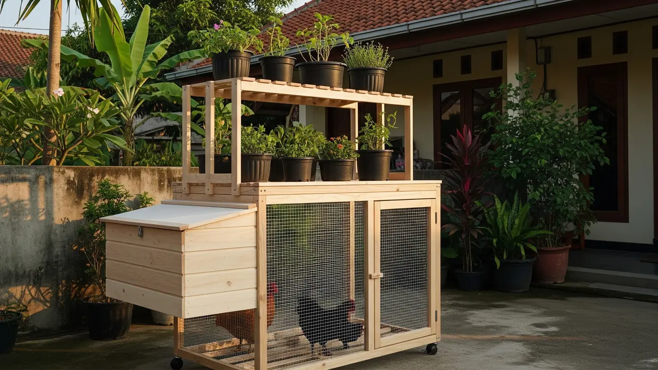 6 Desain Kandang Ayam yang Bisa Jadi Rak Tanaman, Urban Farming di Lahan Sempit