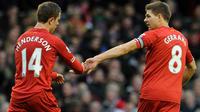 Jordan Henderson dan Steven Gerrard (standard.co.uk)