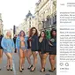 Sejumlah model bertubuh curvy berunjuk rasa di luar perhelatan London Fashion Week, ada apa ya? (instagram/simplybeuk)