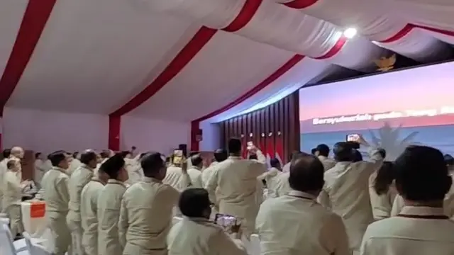 Kegiatan pembekalan anggota Kabinet Merah Putih di Akademi Militer (Akmil) Magelang, Jawa Tengah, memasuki hari kedua pada Sabtu (26/10/2024).