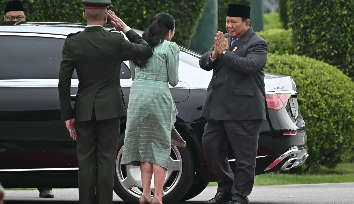 Presiden Republik Indonesia Prabowo Subianto kunjungan resmi kenegaraan di Thailand pada 19 Mei 2025. (Lillian SUWANRUMPHA/AFP)