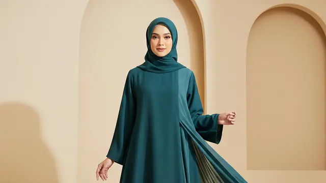 Desain Gamis Abaya Simple tapi Terlihat Mahal