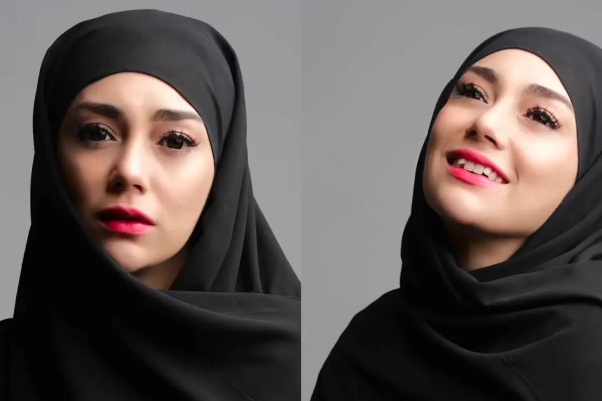 7 Potret Tampilan Celine Evangelista dalam Balutan Hijab Hitam di Pemotretan Terbaru, Tuai Pujian