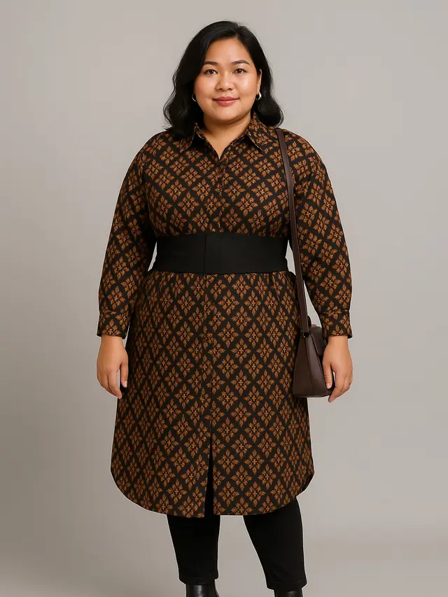 Model Baju Batik Wanita Gemuk agar Terlihat Ramping (Foto: ChatGPT)