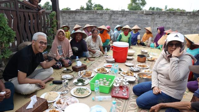 Ganjar Pranowo dan Petani Sragen Jateng