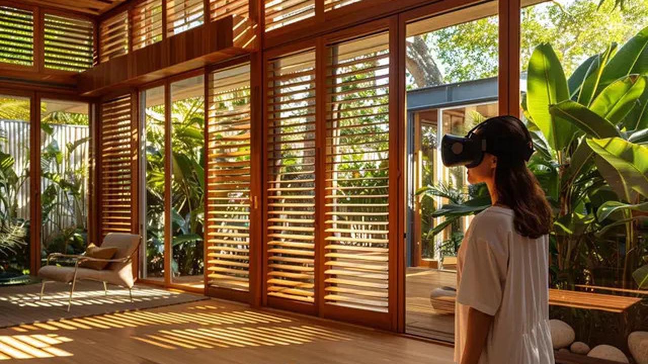Model Rumah Modern Tropis dengan Taman di Tengah, Bikin Suasana Tenang dan Asri