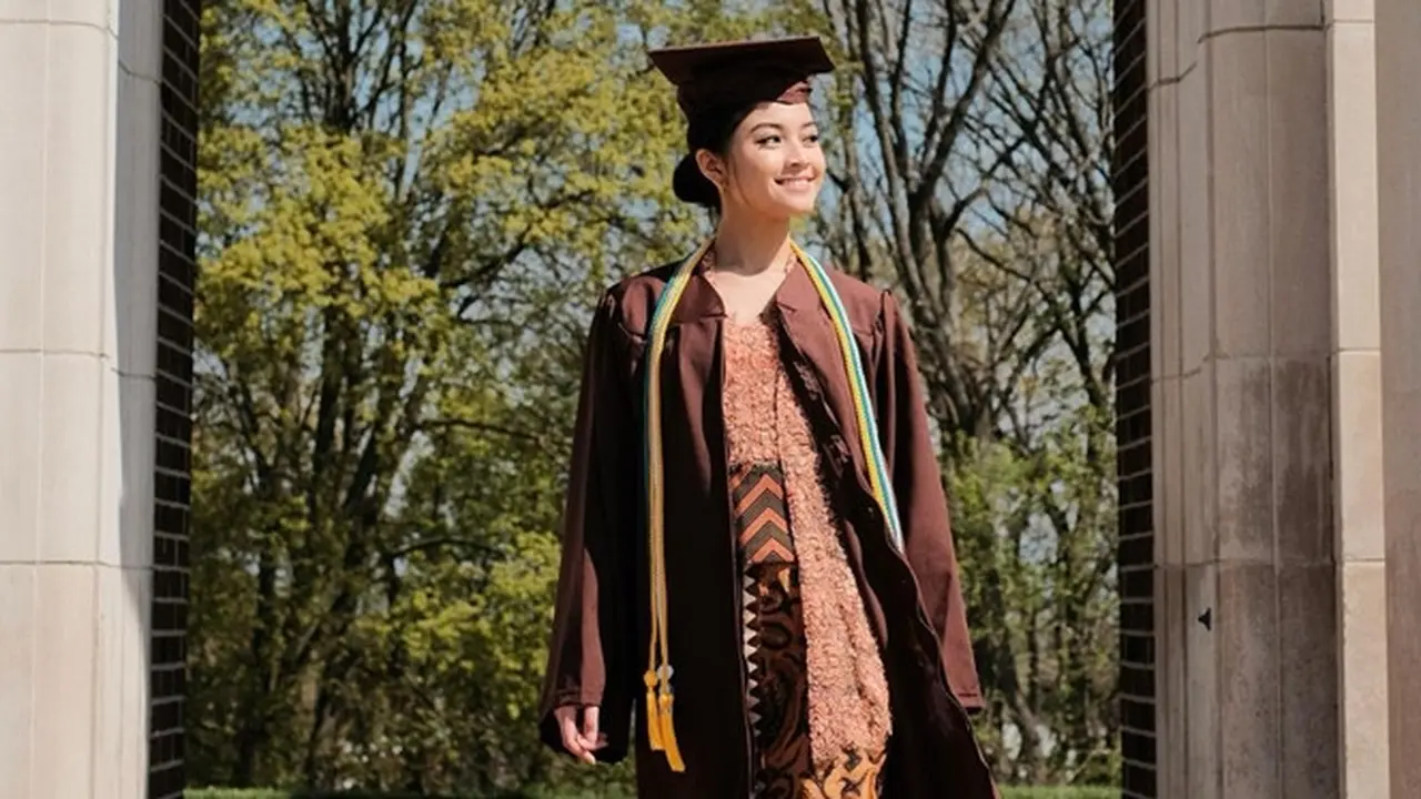6 Potret Yoriko Angeline Resmi Lulus dari Western Michigan University, Tampil Menawan