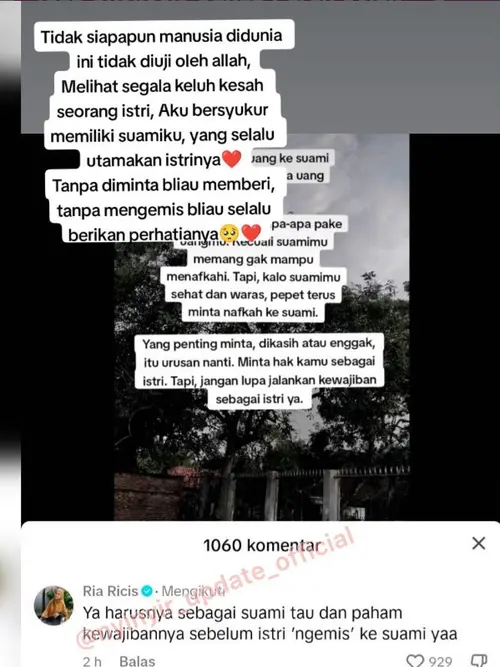 Ria Ricis Masih Belum Pajang Potret Bareng Teuku Ryan, Tepergok Berkomentar  di Konten Medsos Soal Istri Ngemis Nafkah ke Suami - ShowBiz Liputan6.com