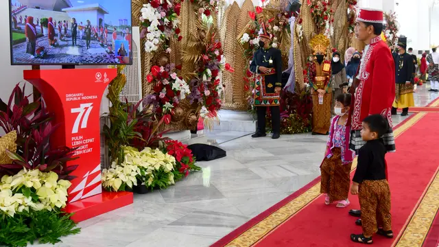 Momen Presiden Jokowi bersama cucu Sedah Mirah dan Panembahan Al Nahyan