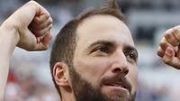 Striker AC Milan, Gonzalo Higuain (AP Photo/Antonio Calanni)