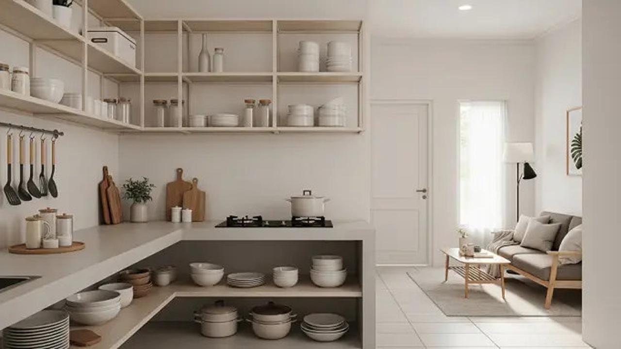 8 Model Dapur Minimalis dan Ruang Tamu Menyatu Tanpa Sekat, Cocok untuk Rumah Tipe 36