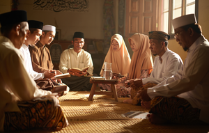 Ilustrasi sholawat jawa (Foto: Reve Art AI)