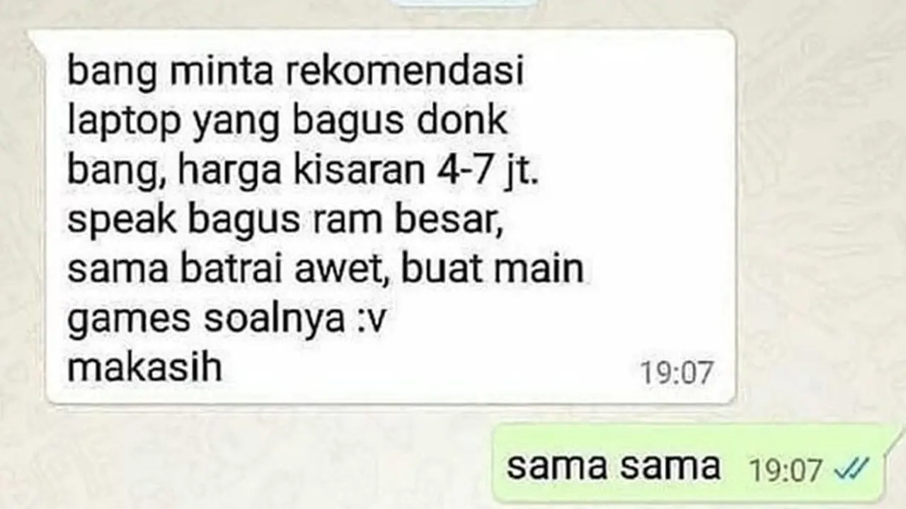 6 Chat Rekomendasikan Barang ke Teman Ini Nyeleneh Banget