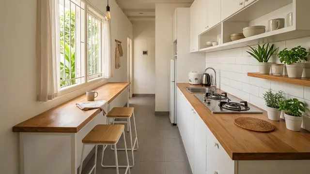 Dapur Mini Bar dengan Meja Multifungsi