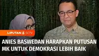 Capres nomor urut 1, Anies Baswedan menggelar halalbihalal dengan Muhaimin Iskandar di kediamannya di kawasan Lebak Bulus, Jakarta Selatan, Selasa malam. Dalam kesempatan ini Anies menyampaikan harapannya terkait sengketa pilpres di Mahkamah Konstitu...