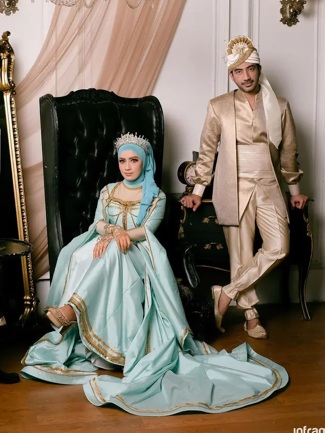 6 Potret Memukau Reza Zakarya dan Amira Karaman, dari Lamaran hingga Resepsi Nikah