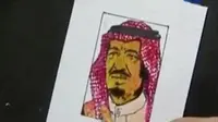 VIDEO: Sambut Kedatangan dengan Lukisan Mini Raja Salman